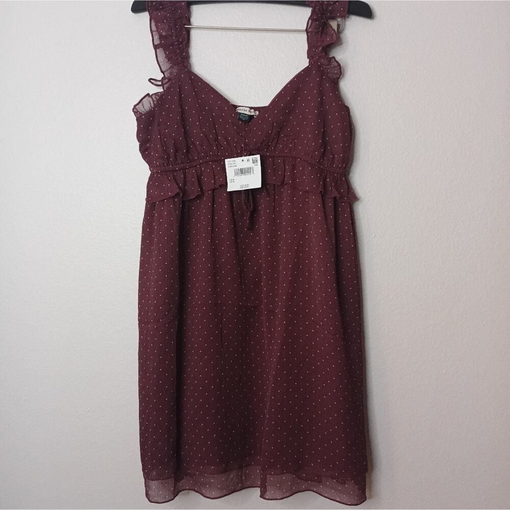 American Eagle Mauve Dress Babydoll Y2K Whimsy Prairie Boho Fairy NEW - Picture 7 of 9